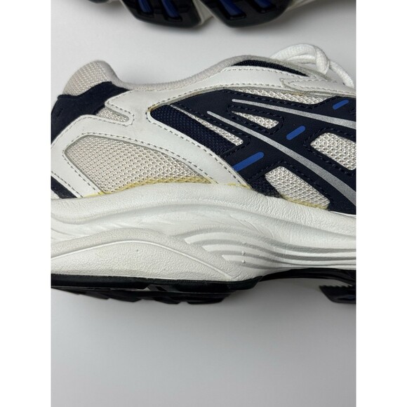 Size 9.5 - Vintage ASICS Running Shoes Trainers TK61F White Blue NEW NO BOX - Picture 4 of 10